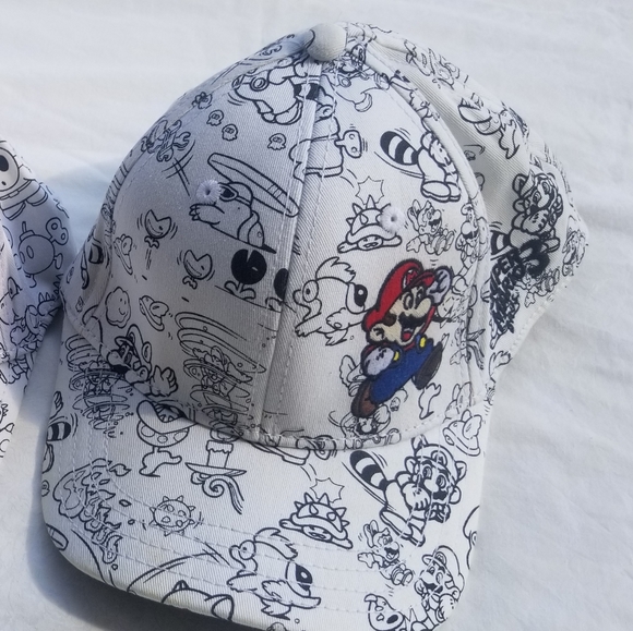 Mario White/Black Nintendo Headwear - Black-eyes - Picture 3 of 8